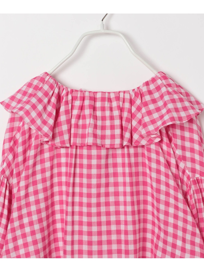 楽天市場】[INDIA IS BEAUTIFUL]ギンガムフリルブラウス niko and
