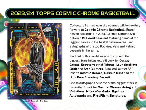 楽天市場】2023-24 TOPPS COSMIC CHROME HOBBY BOX（送料無料