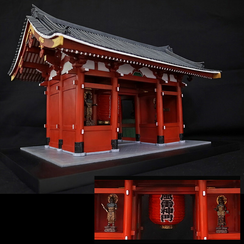 楽天市場】送料無料 模型 プラモデル 美術建築 浅草 雷門 寒製品 1/50