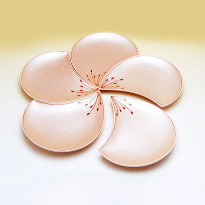 楽天市場】送料無料 梅花びら（赤）銘々皿（5枚セット） : 産直お