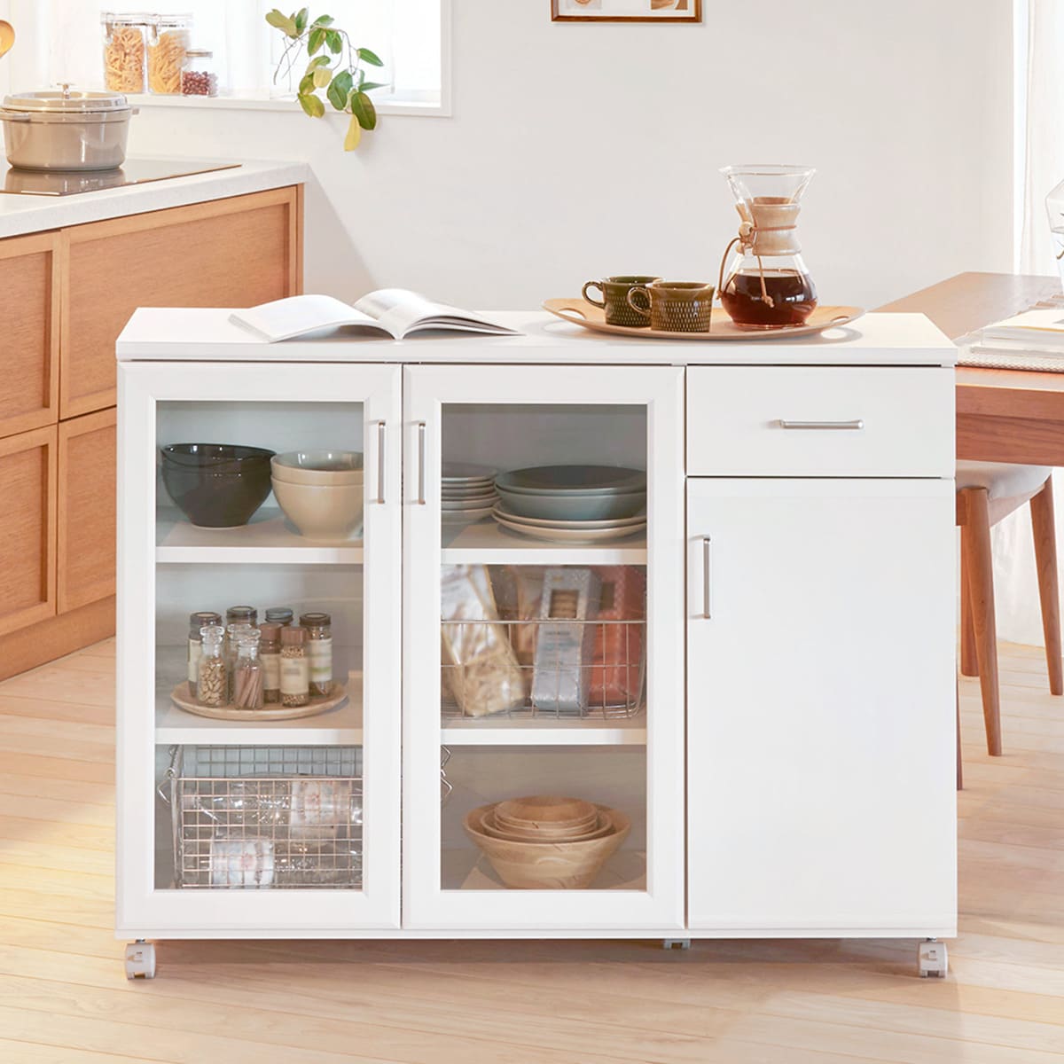 楽天市場】カウンターワゴン 幅111cm （BRM WH） ニトリ メーカー直送