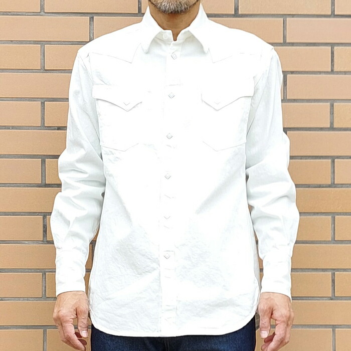 楽天市場】ファニーオリジナル ウエスタンシャツ アフリカンホワイト S