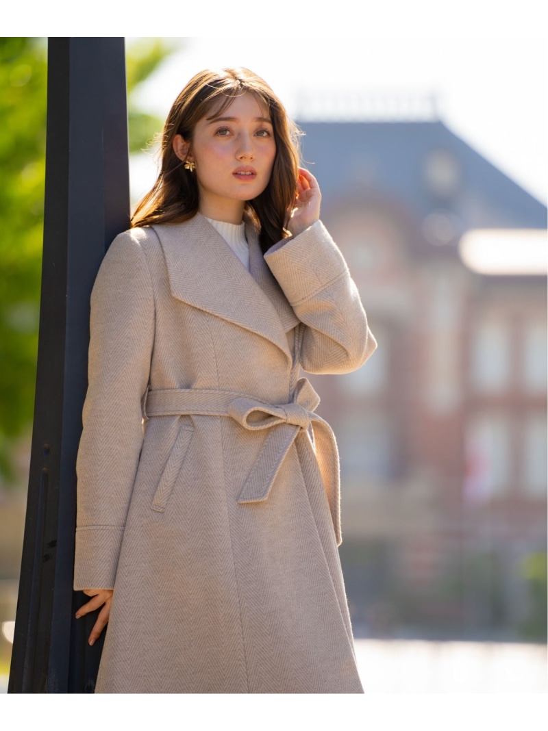 楽天市場】【SALE／70%OFF】ヘリンボーンビックカラーコート Noela