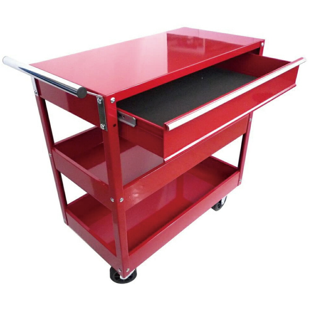 楽天市場】一段引出し付ワゴン TC301-2X 工具箱 ワゴン キャスター