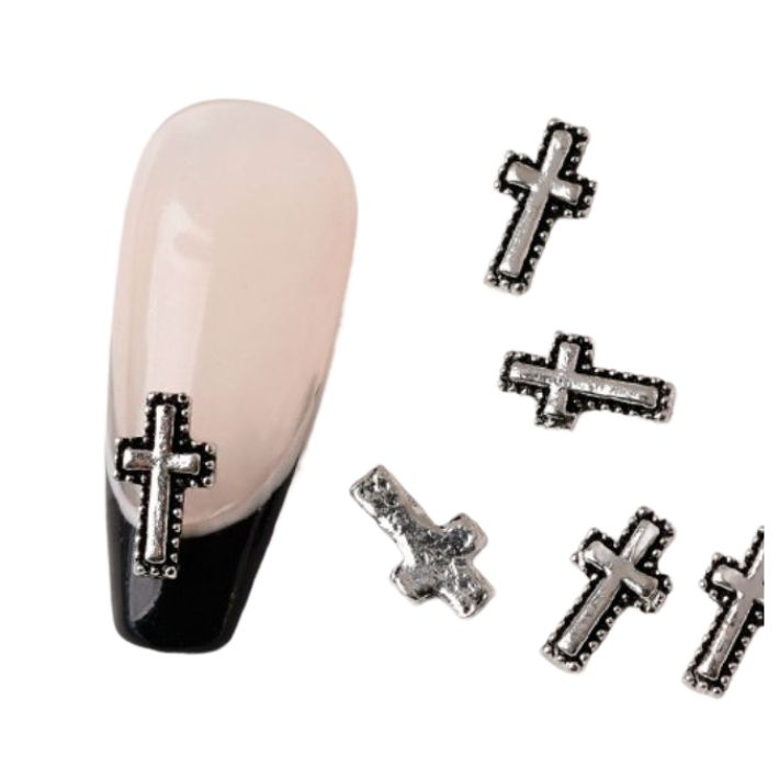 No 49 ネイル3dパーツ シルバー クロス 十字架