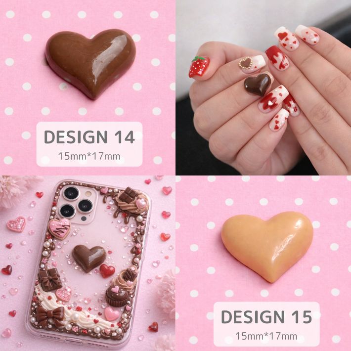 楽天市場】ネイルパーツ チョコレート お菓子 2個 バレンタイン レジン