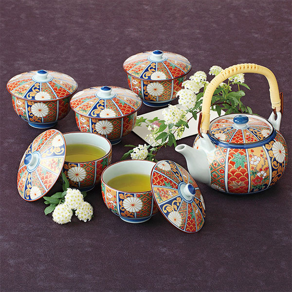 楽天市場】【取寄品】 波佐見焼 金彩古伊万里 蓋付茶器揃土瓶 汲出