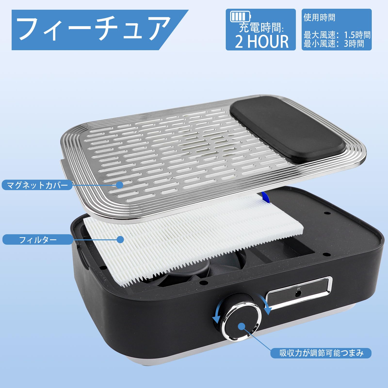 楽天市場】【SS半額｜P5倍＋5％OFF券】ネイル 集塵機 静音 充電式 80W