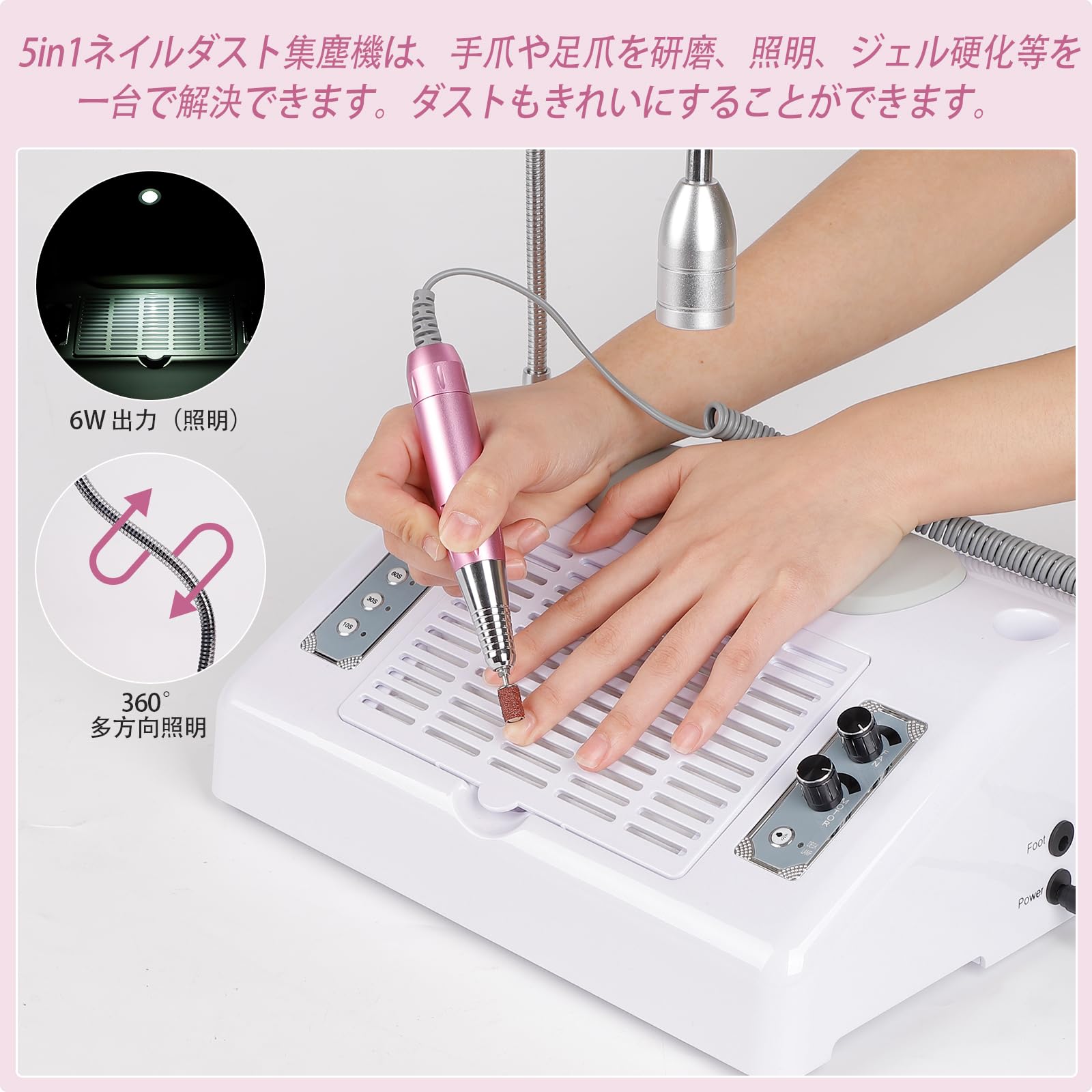 楽天市場】【SS限定☆15%OFF券＆P5倍】ネイルケア 多機能 5in1 ネイル