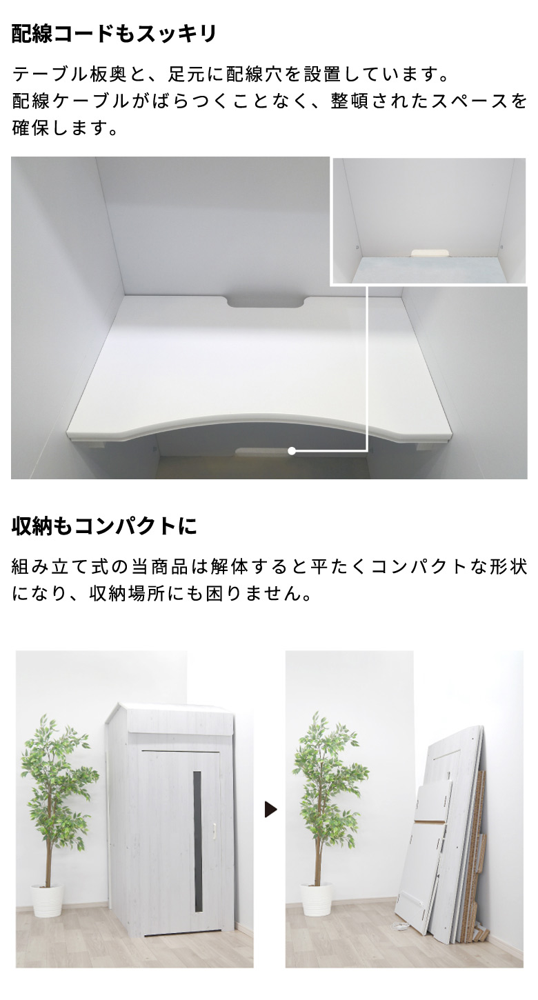 楽天市場】テレワーク ワークブースボックス 【天井・ライト付き