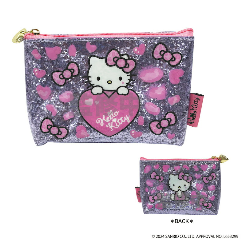 楽天市場】ハローキティ ポーチ グッズ グリッターポーチ ヒョウ