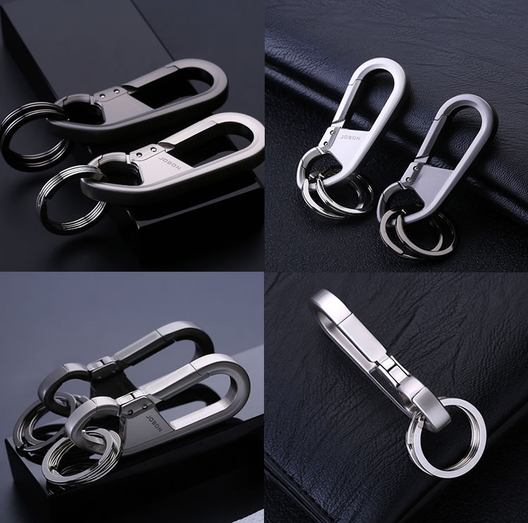 楽天市場】ダブルリング キーホルダー キーリング カラビナフック