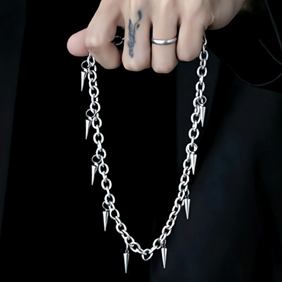 楽天市場】トゲトゲチェーンネックレス シルバー レディース メンズ