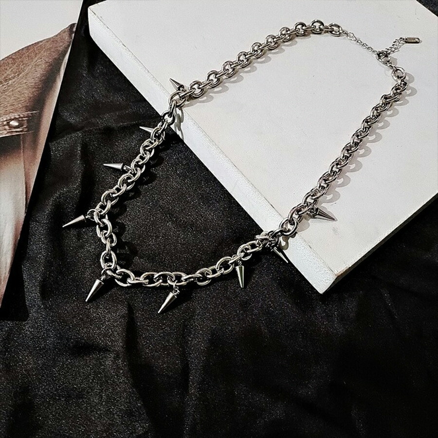 楽天市場】トゲトゲチェーンネックレス シルバー レディース メンズ