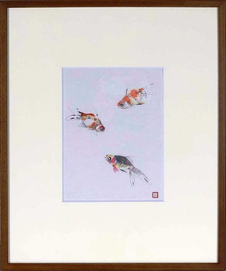 楽天市場】上村松篁 「金魚」 木版 : 小野画廊