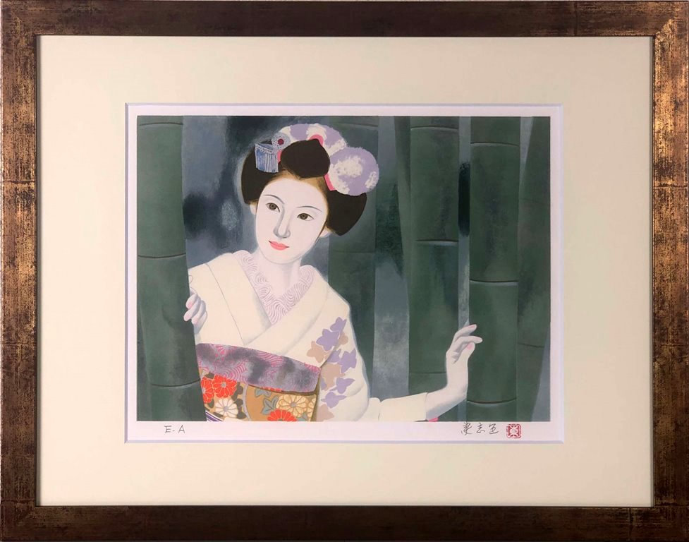 楽天市場】室井東志生 「葉音」 リトグラフ : 小野画廊