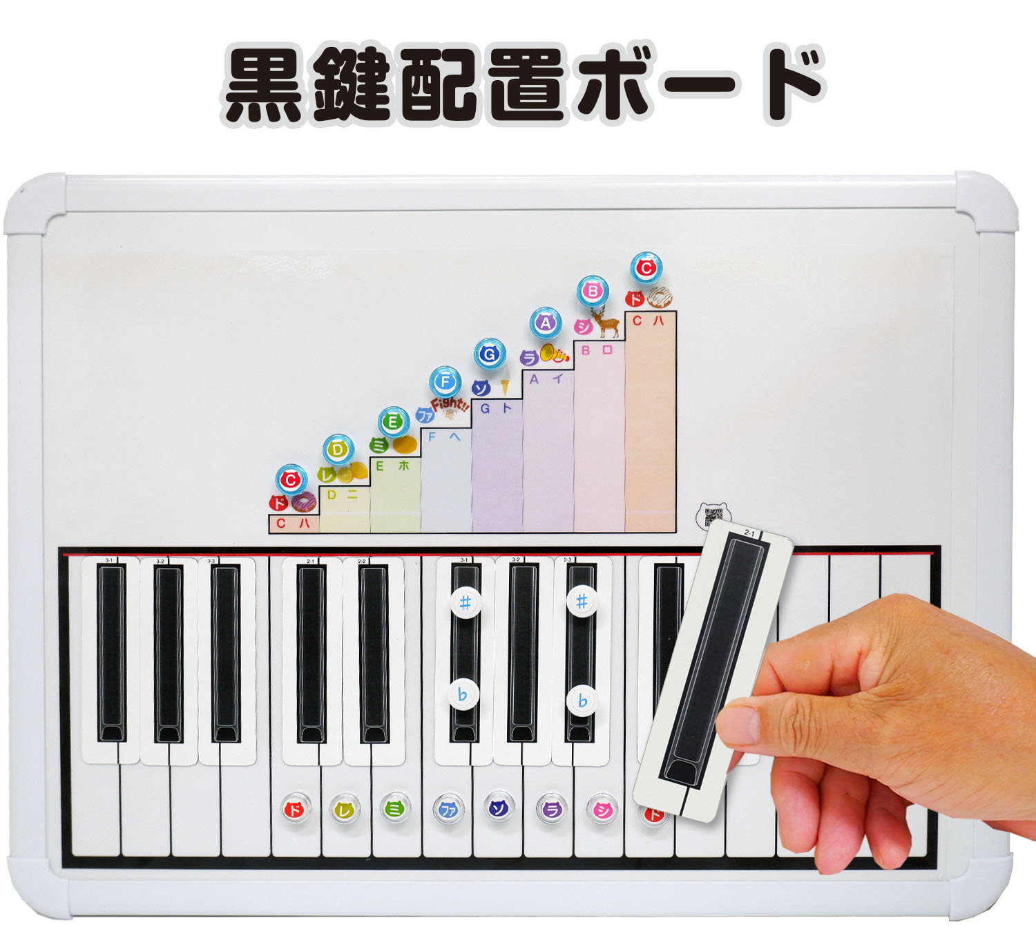 楽天市場】黒鍵配置ボードピアノ教材 黒鍵 鍵盤カード 鍵盤 五線譜
