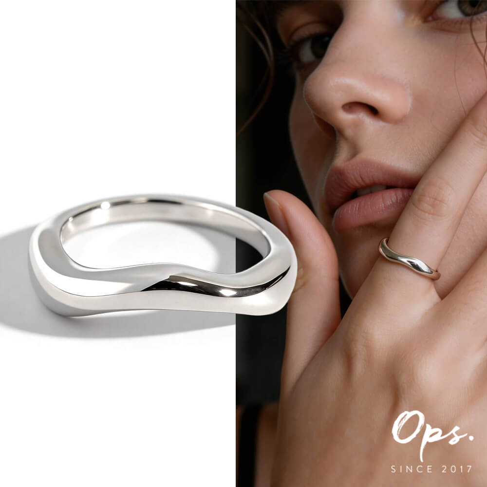 楽天市場】ウェーブリング 金属アレルギー 安心 シルバー925 リング