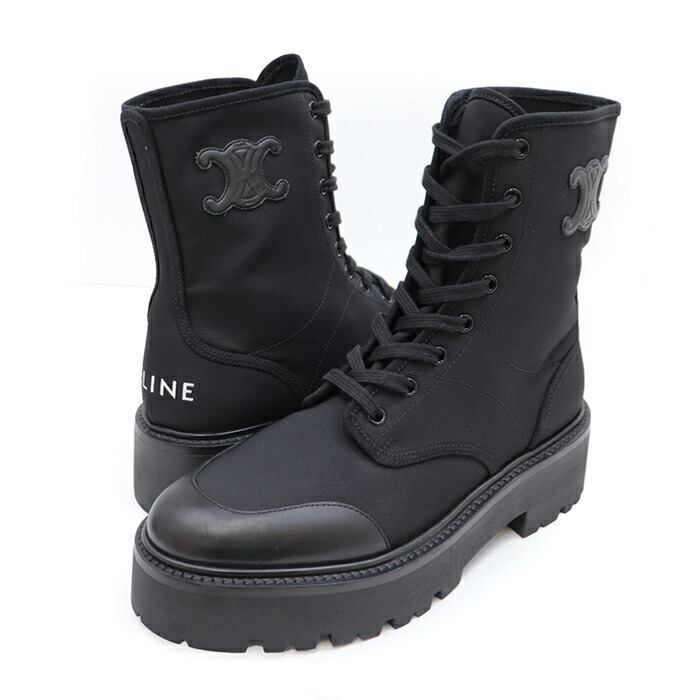 CELINE セリーヌ 345597004C レースアップブーツ トリオンフ