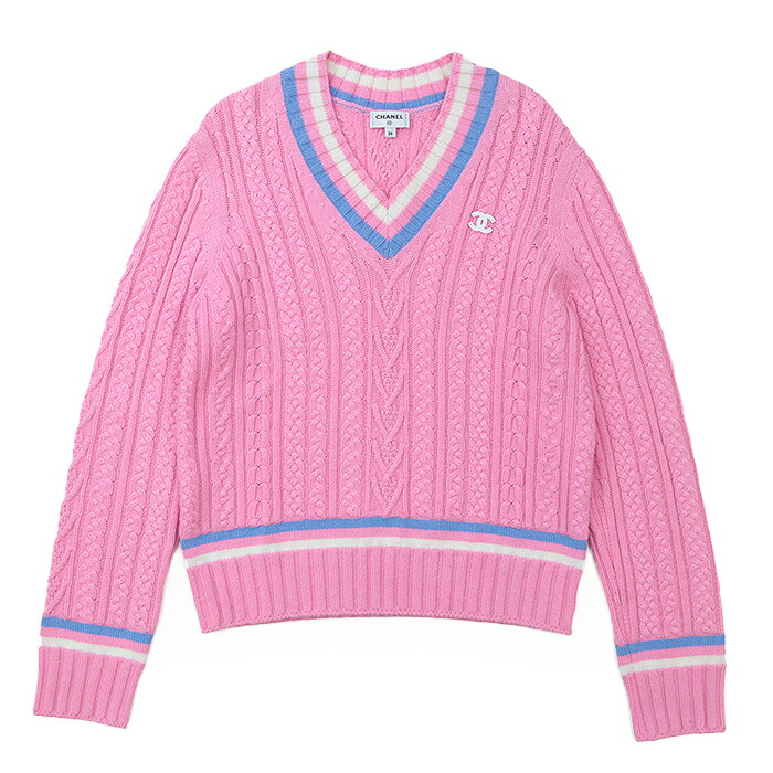 楽天市場】【美品】シャネル 2023SS P74550 カシミヤ ブレンド Vネック