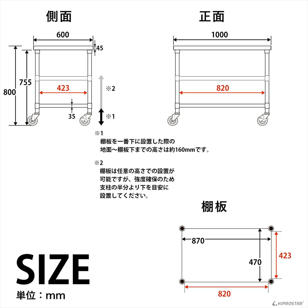 楽天市場】ステンレス 作業台 業務用 キャスター付き 3段タイプ 調理台