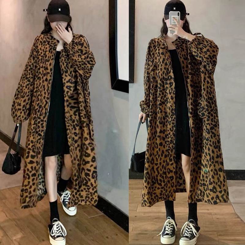 楽天市場】レオパード柄 ロング丈 ジャケット コート アウター 上着