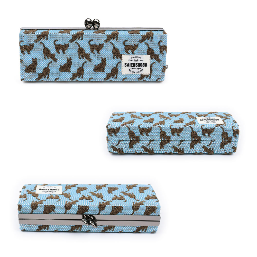 楽天市場】猫のがま口メガネケース ボックス型 眼鏡ケース ハード