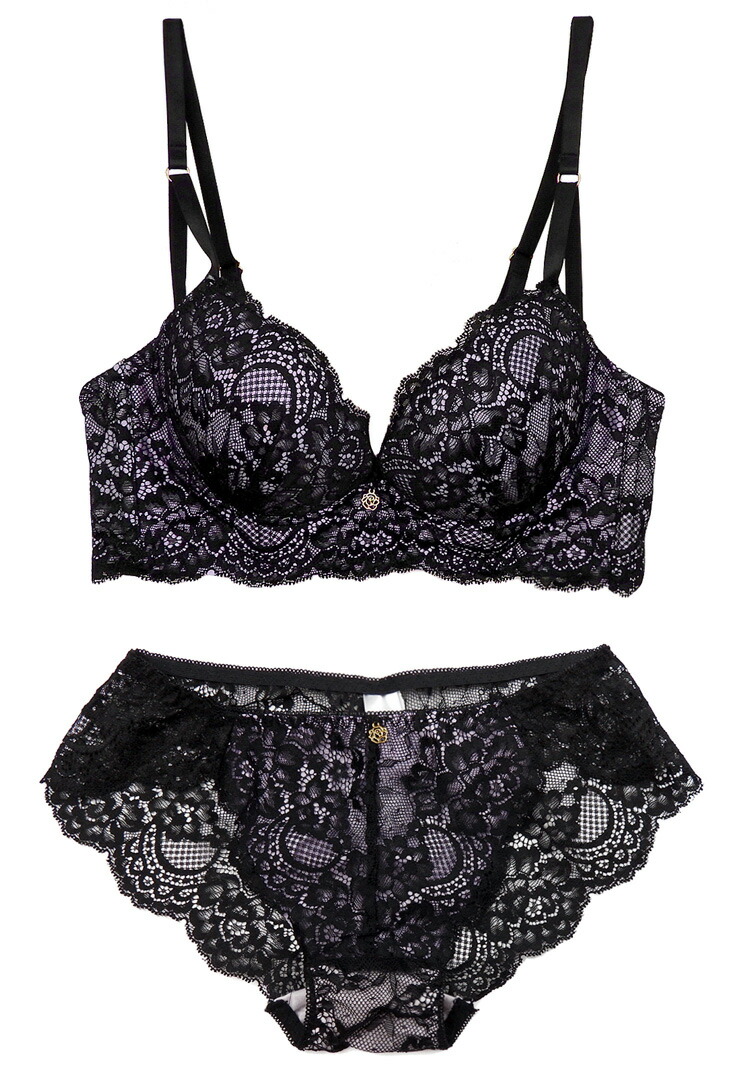 楽天市場】脇高フラワーレース ブラジャー ショーツ 上下セット 下着