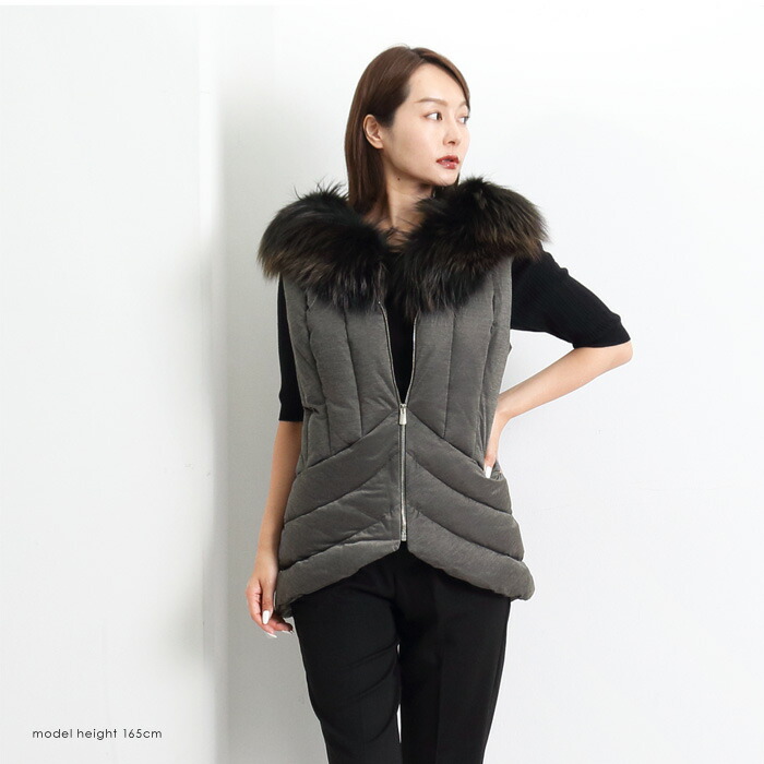 楽天市場】送料無料 訳あり フォックスファーダウンベスト○イタリア製