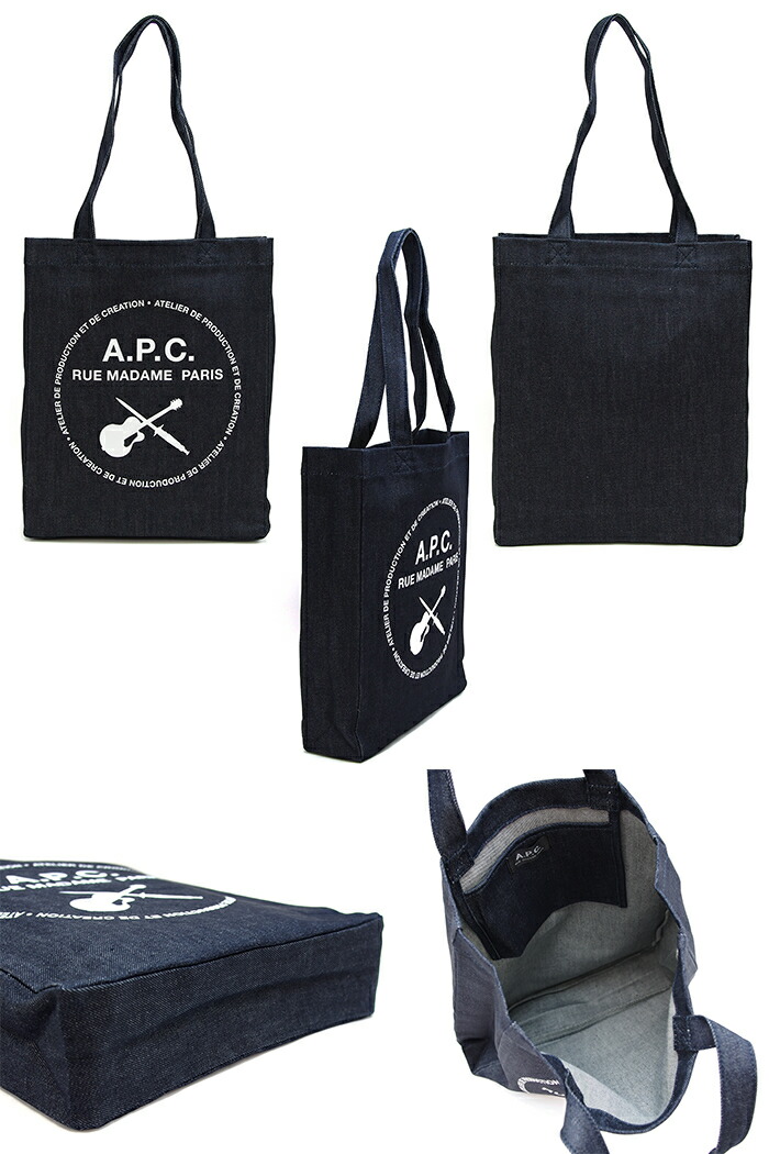 楽天市場】APC アーペーセー トートバッグ デニムトート デニムブルー