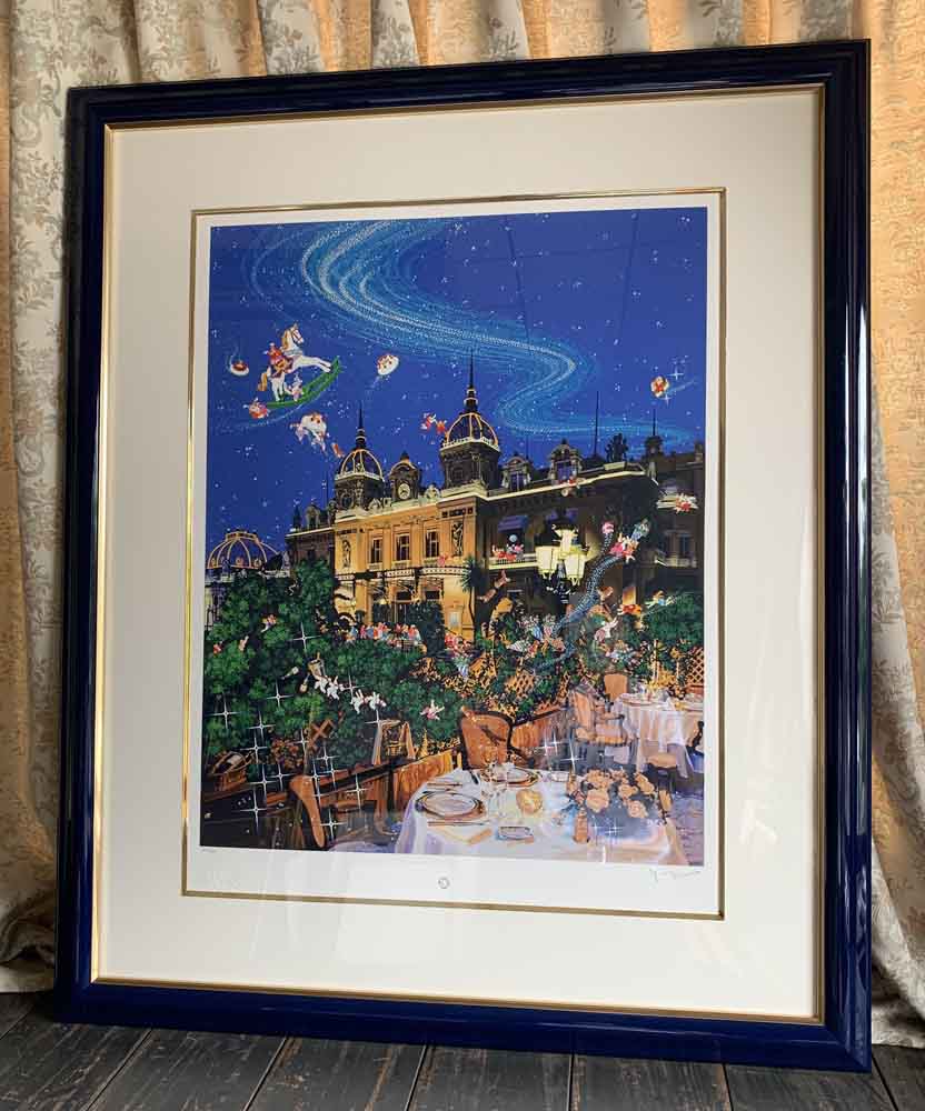 楽天市場】絵画 ヒロ、ヤマガタ モンテカルロの夜 版画 シルク