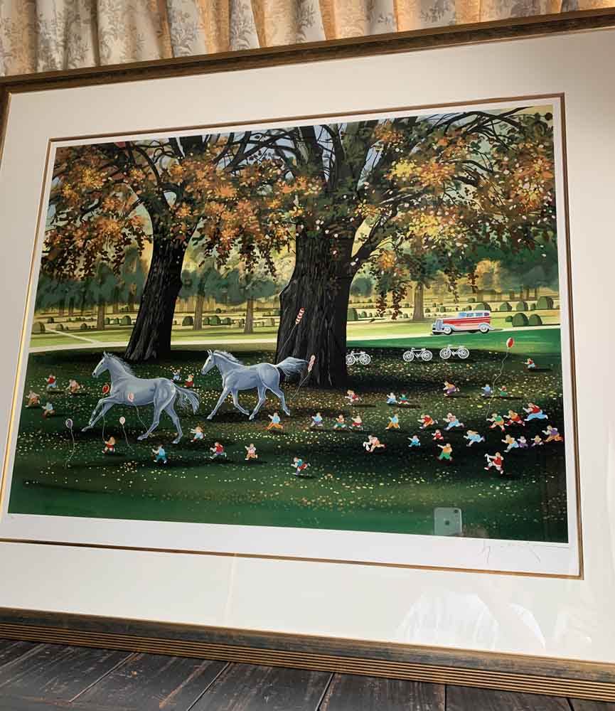 楽天市場】絵画 ヒロ、ヤマガタ 秋の始めの日 版画 シルクスクリーン