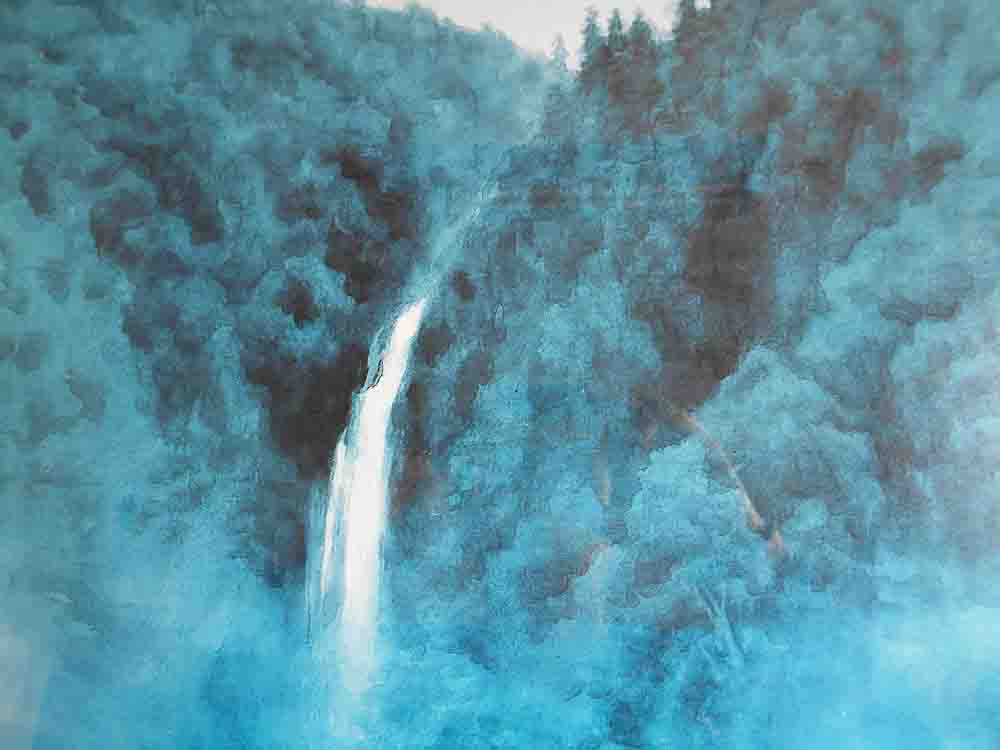 楽天市場】東山魁夷 滝の音／絵画 複製画 : 古都-京都 掛け軸専門店 文永堂