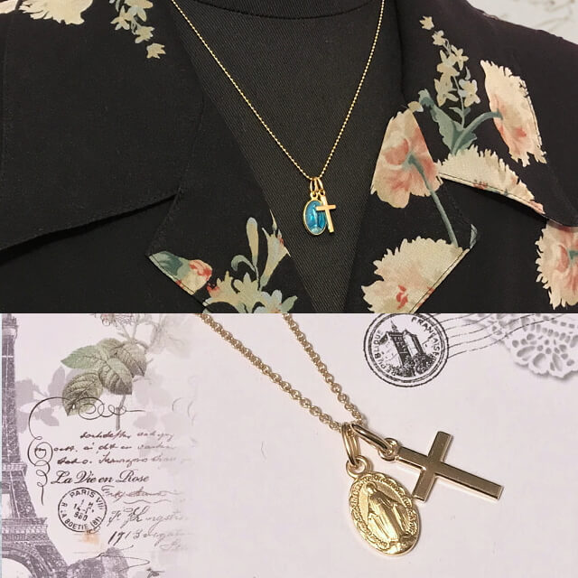 楽天市場】K18(18金)ミニクロス 十字架 フランス教会正規品 ペンダント