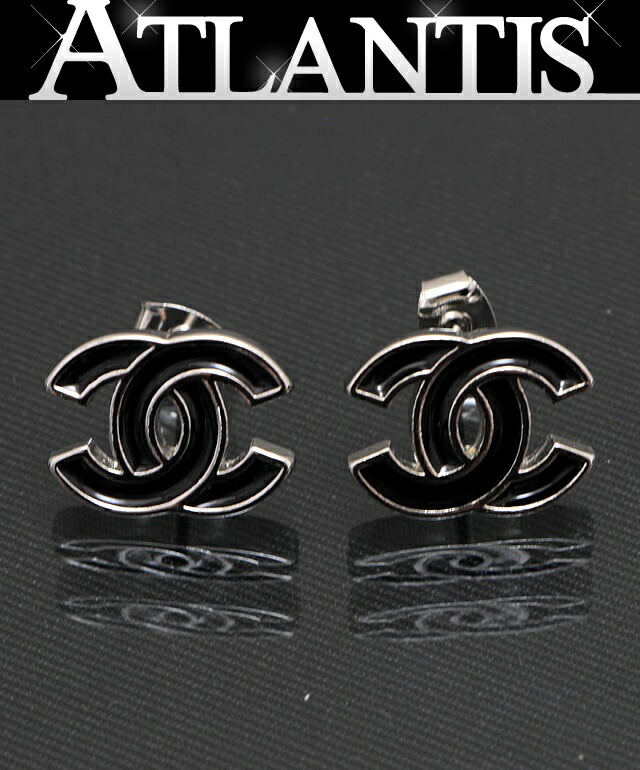 楽天市場】美品 シャネル CHANEL ココマーク ピアス 黒×シルバー A13C
