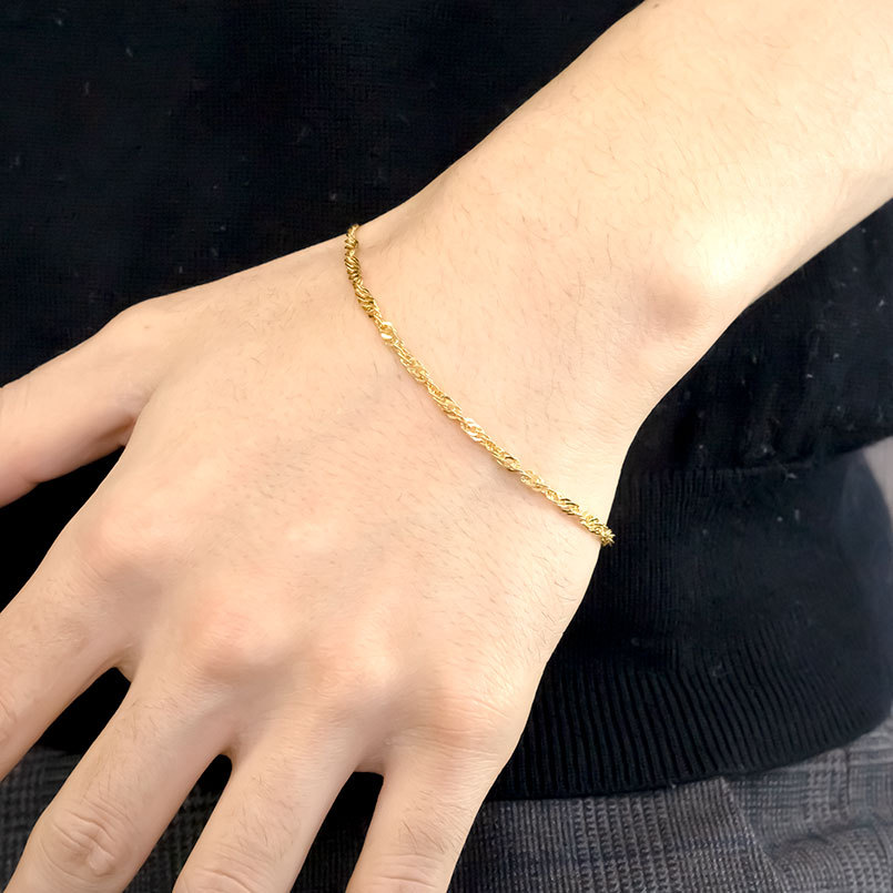 楽天市場】【最短発送】 純金 ブレスレット メンズ 24金 スクリュー