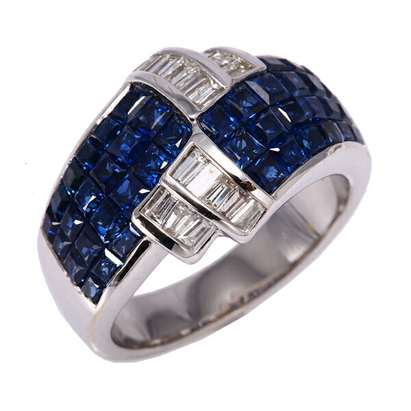 楽天市場】【半額】 サファイア リング 18金 ホワイトゴールド K18WG 9