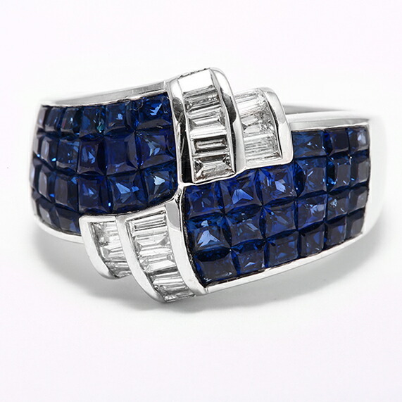 楽天市場】【半額】 サファイア リング 18金 ホワイトゴールド K18WG 9