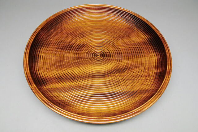 楽天市場】【茶道具/盆】 乱盆（みだれぼん）乱れ盆 木製 拭き漆 一尺