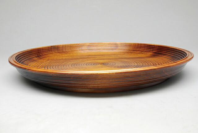 楽天市場】【茶道具/盆】 乱盆（みだれぼん）乱れ盆 木製 拭き漆 一尺