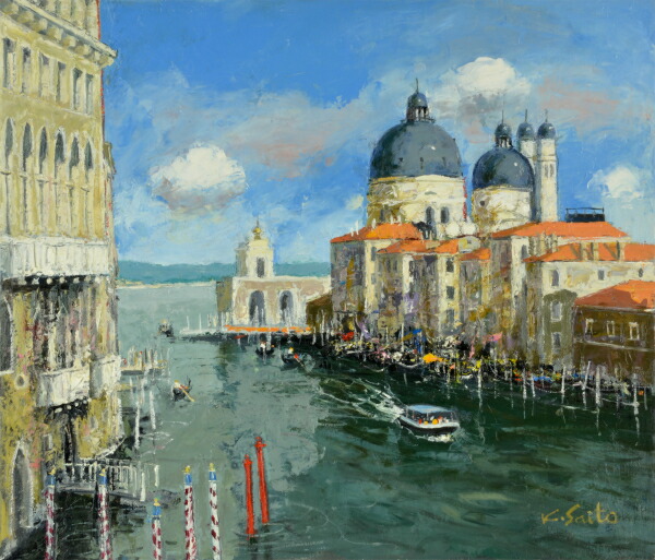 楽天市場】日本の名画 絵画 油絵 肉筆絵画 F3サイズ NO.27 「ベネチア