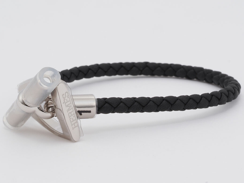 楽天市場】エルメス HERMES レザーブレスレット 黒 ブラック エトリエ