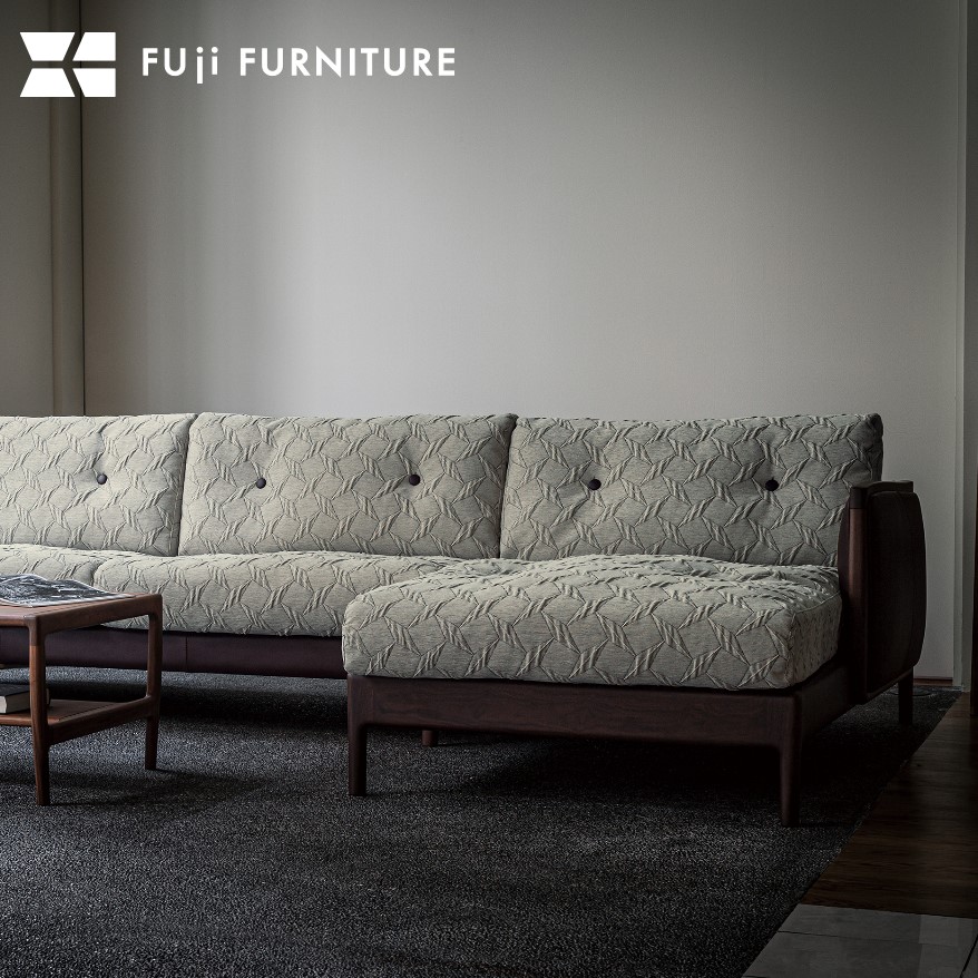 ベージュ 富士ファニチャー 2人掛けレザーソファ 富士ファニチァ