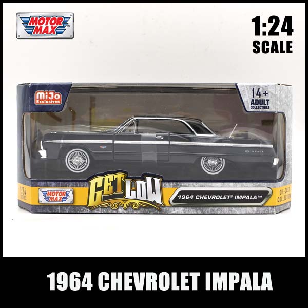 楽天市場】1/24 箱入り ミニカー 1964 CHEVROLET IMPALA ブラック 1964