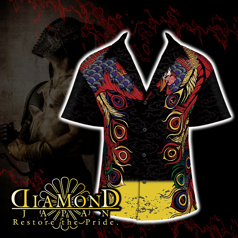 楽天市場】アロハシャツ 和柄 鳳凰 八方睨み 花札 半袖 開襟 柄シャツ