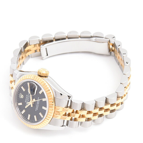 楽天市場】ロレックス 時計 レディース デイトジャスト ブラック文字盤