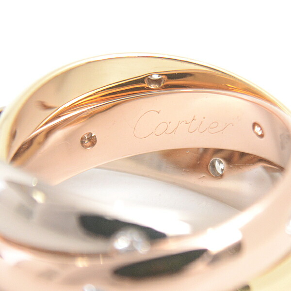 楽天市場】カルティエ 指輪 レディース トリニティ ダイヤ リング 15P