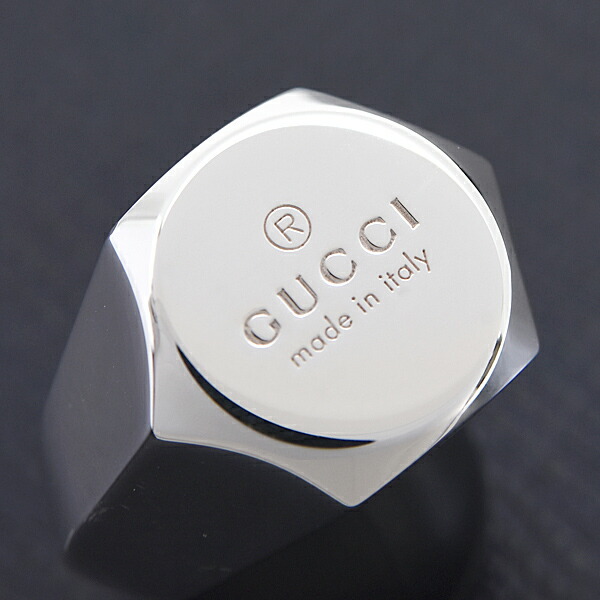 楽天市場】グッチ 指輪 メンズ シグネット リング ロゴ 印台 23号 実寸