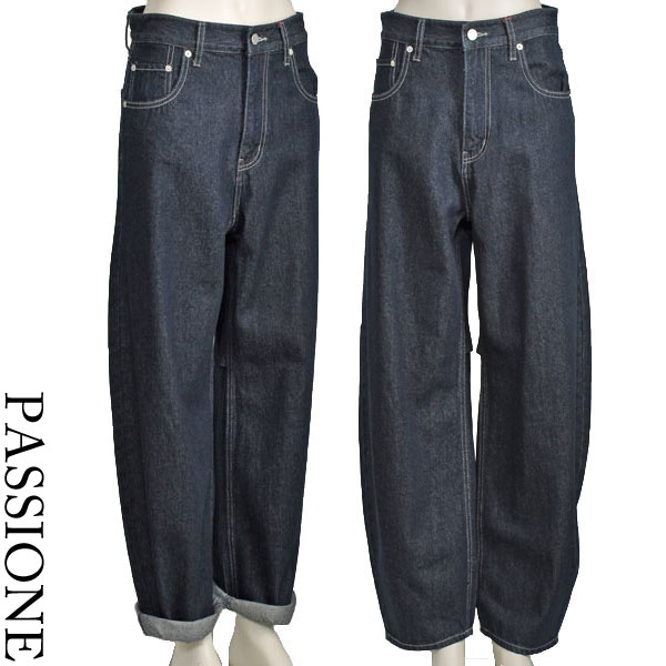 楽天市場】PASSIONE ジーンズ ゆる カーブ デニム レディース ゆったり