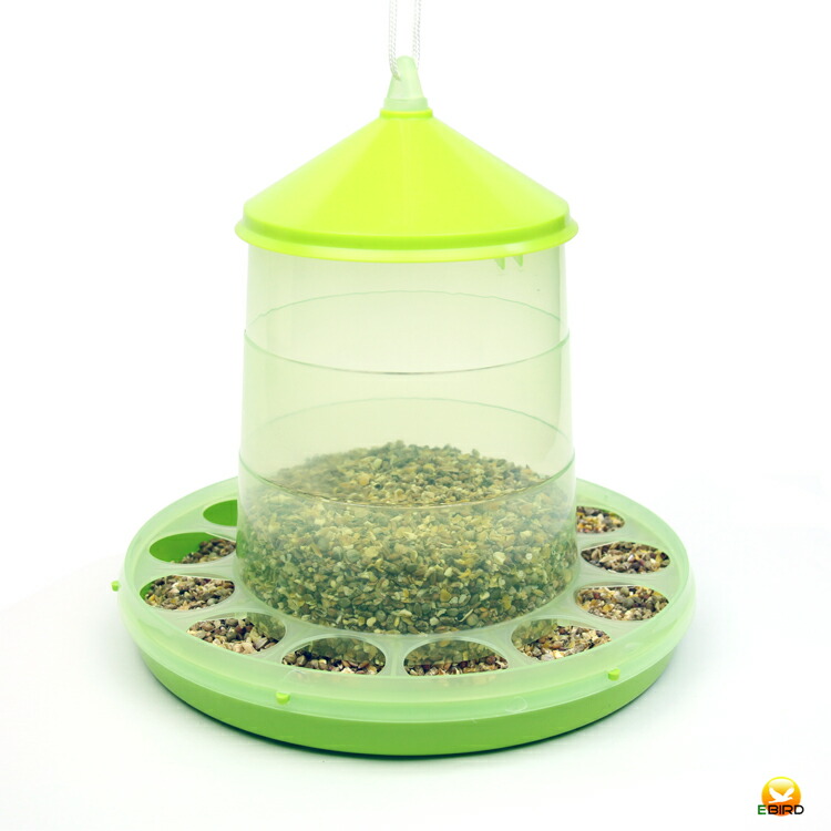 楽天市場】【エサ入れ】自動給餌器(スケルトン緑) 容量2Kg 【にわとり